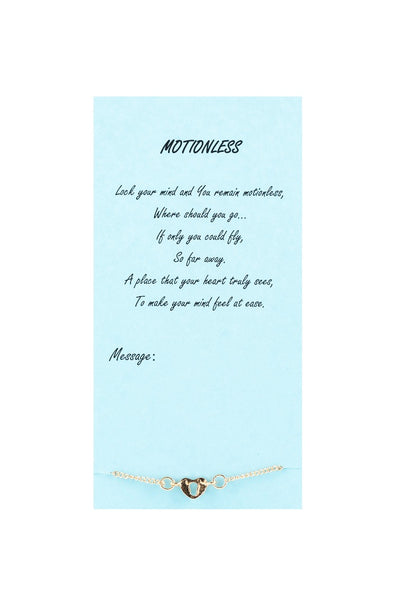 write a message-bracelet  "MOTIONLESS"